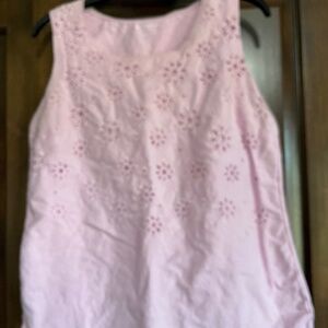 Pink Coldwater Creek Embroidered Tank top Sz. M (10-12)